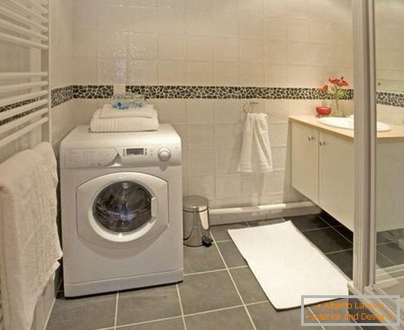 Design eines Badezimmers mit einer Waschmaschine, Foto 19