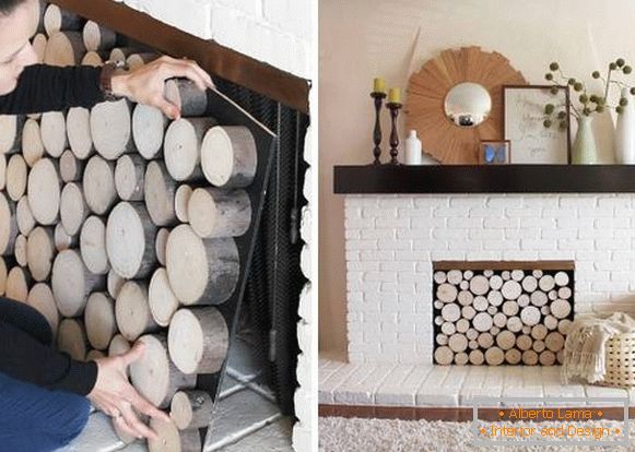 Dekorativer Kamin in der Wohnung mit Ihren eigenen Händen