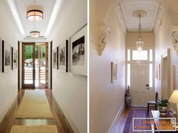 Kleiner schmaler Korridor - Design und Foto in Privathäusern