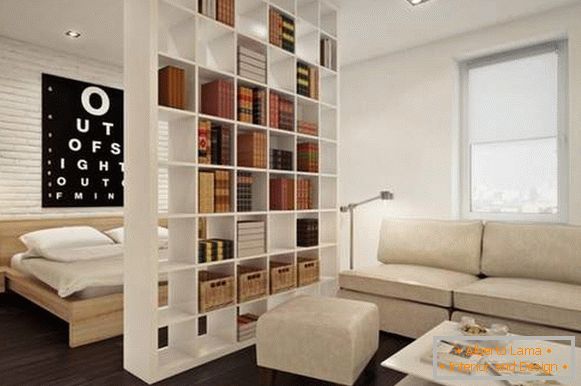 Möbel in einer Ein-Zimmer-Wohnung von 40 qm, Foto 23 zu arrangieren