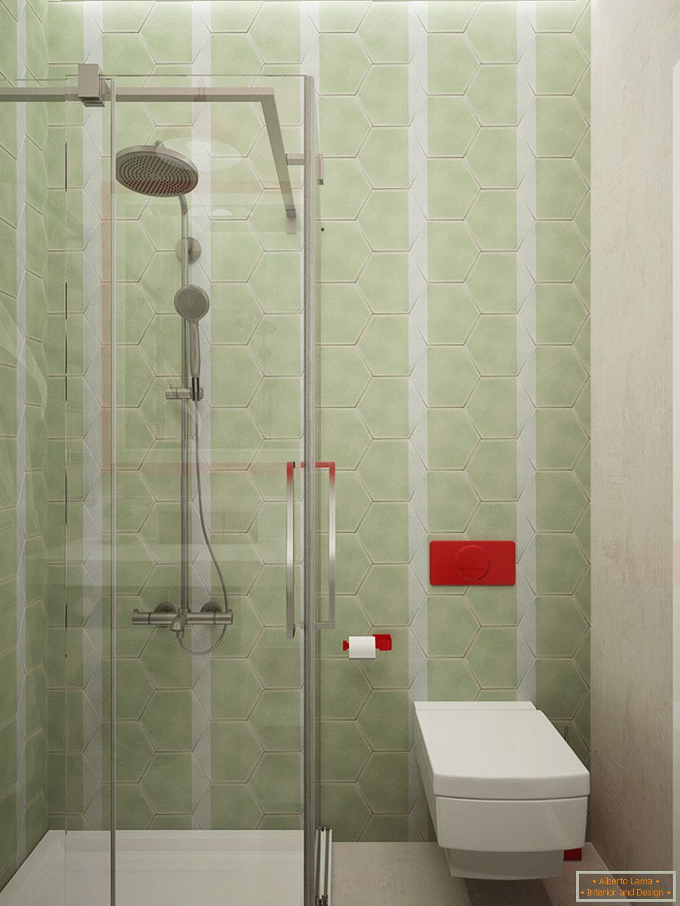 Badezimmerdesign in hellen Farben