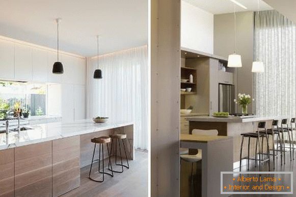 Modernes Design von Vorhängen für die Küche - Foto 2016