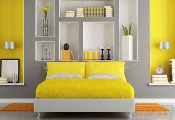 Schlafzimmerdesign mit Nischen
