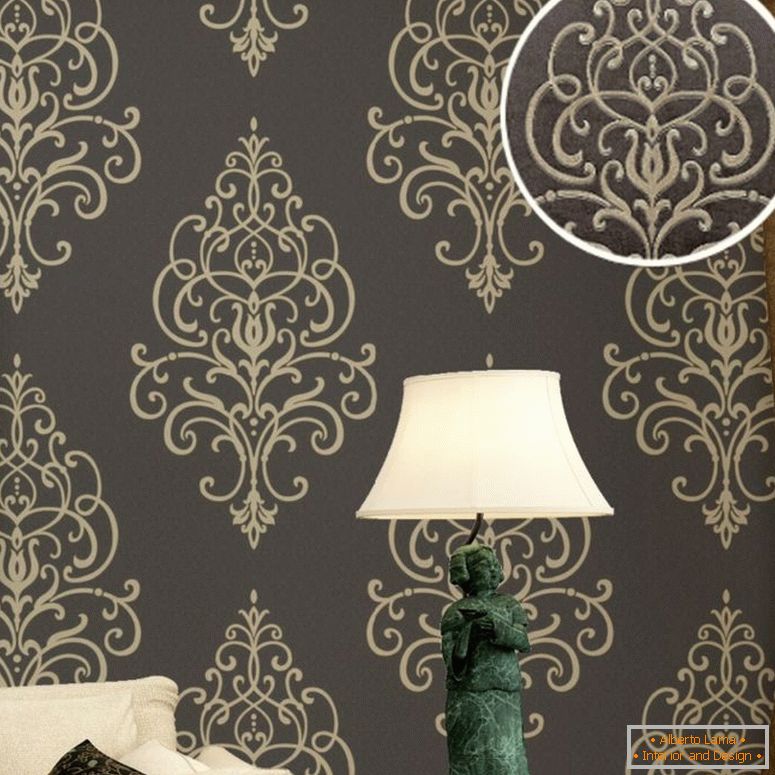 New-Zd-geprägte-Textur-groß-Damast-Tapete-Gold-braun-Vintage-Luxus-Schablone-Französisch-Tapete-Hintergrund-Wand