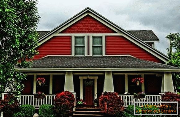 schöne einstöckige Häuser mit einer Terrasse Foto, Foto 97