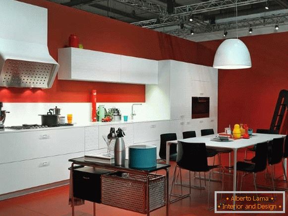 Entwurf eines roten weißen Küchenfotos 23