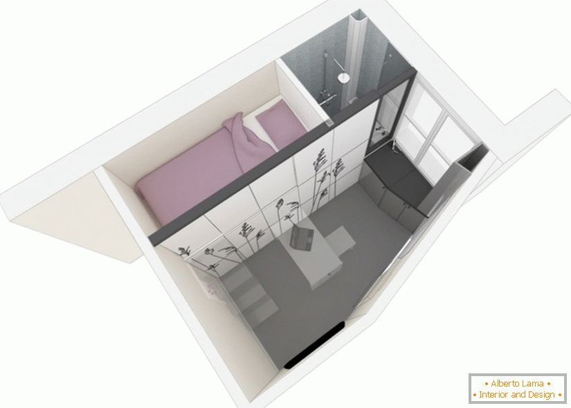 3D-Projektion der Wohnung