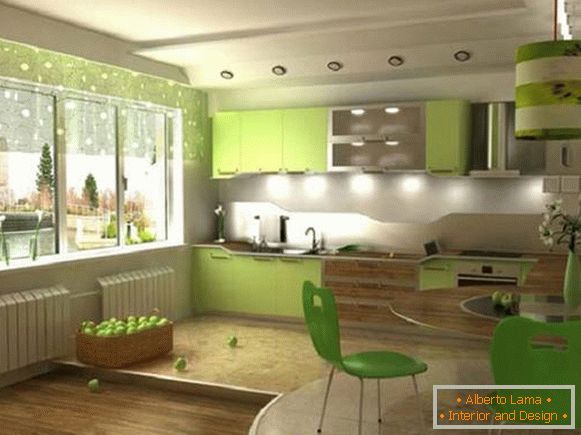 Küche Design Wohnzimmer, Abdeckung und Möbel Foto 12