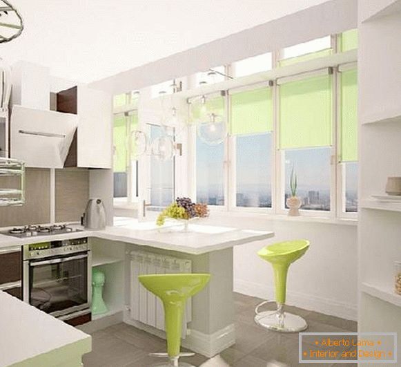 Küchendesign mit Balkon 9 qm, Foto 6