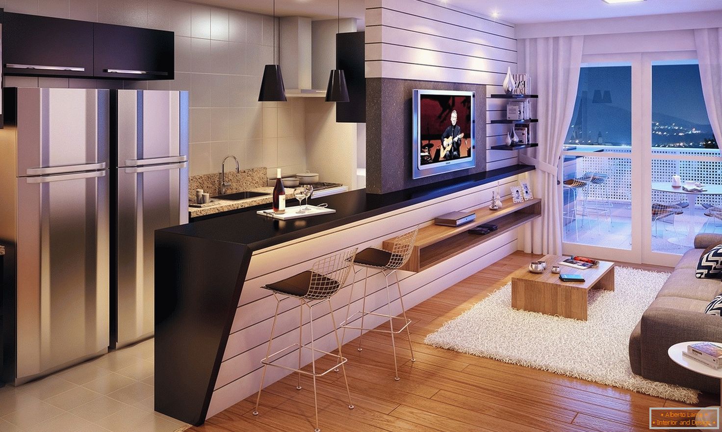 Interior Design Studio-Wohnung von Imagine3D