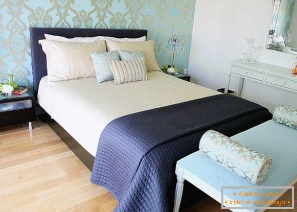 Modische Tapete von 2015 - Foto für Schlafzimmer nach dem Bett