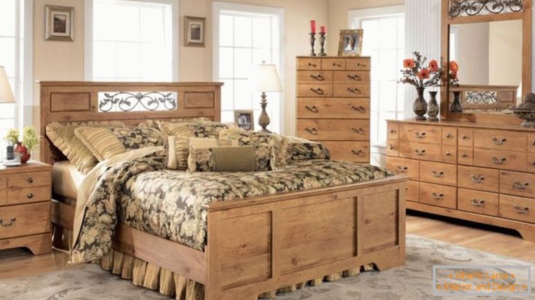 rustikal-pinien-schlafzimmer-möbel-dekor-ideen