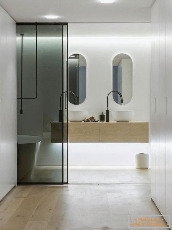 Badezimmer Design im Minimalismus Stil