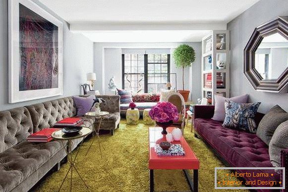 Schöne Sofas im Design des Wohnzimmers 2015