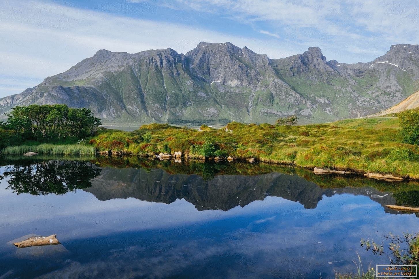 Bunte Landschaft der Natur in Norwegen