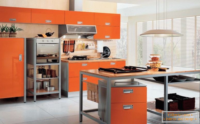 orange-cromoma-moderne Küche