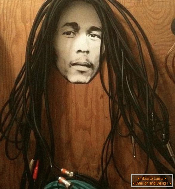 Drähte in Form von Bob Marley Haaren