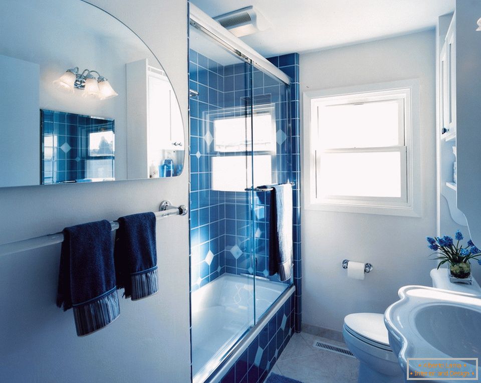 Blaues Badezimmer Design
