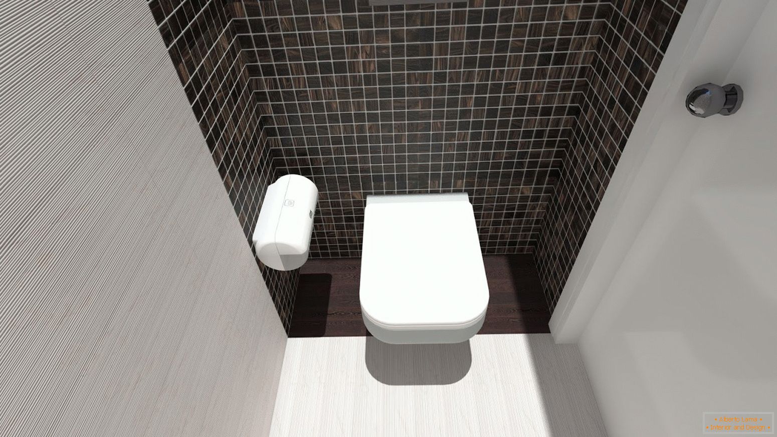 Mosaik плитка в дизайне туалета