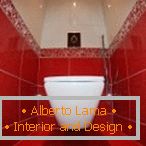 Rote und weiße Toilette Design