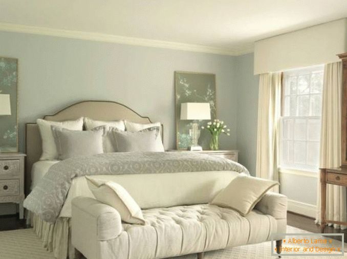 Schlafzimmerdesign in neutralen Farben