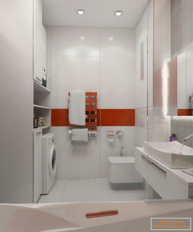 Badezimmer eines kleinen Studio-Apartments in Kiew