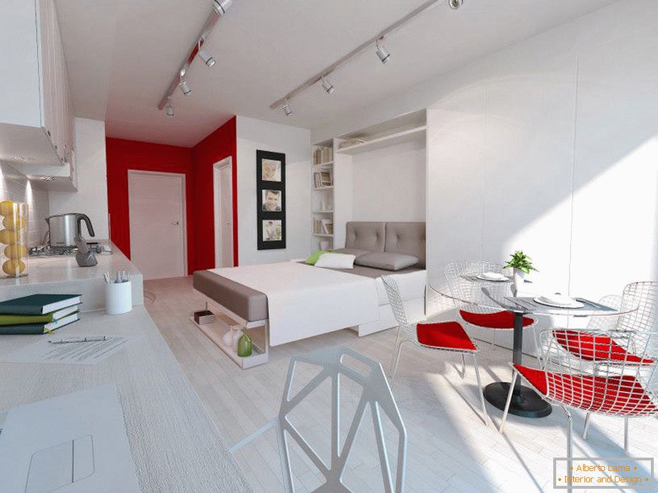 Modernes Design einer kleinen Wohnung