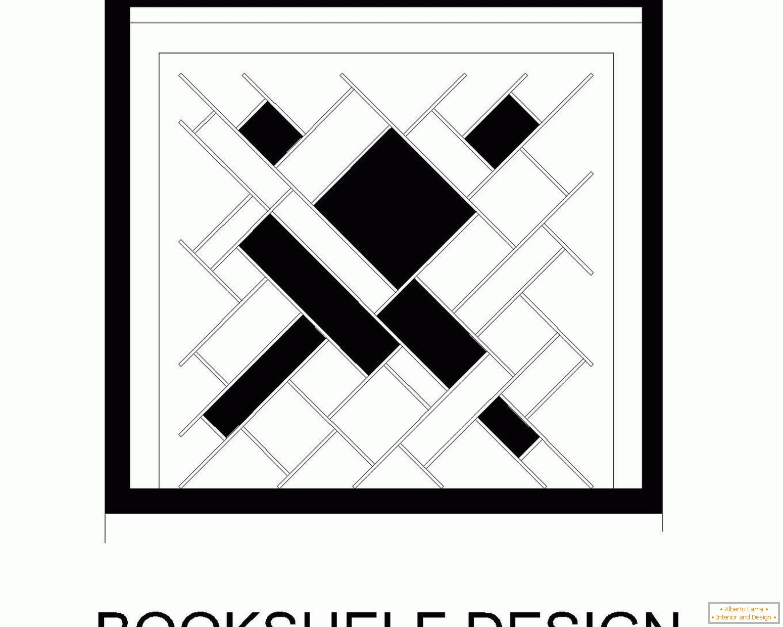 Design eines Bücherregals