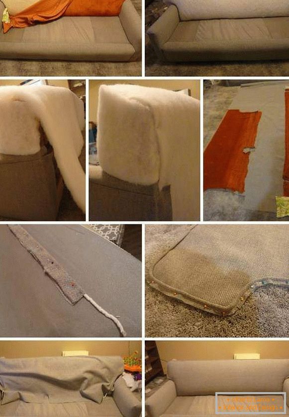 Restaurierung von Polstermöbeln - Ideen für die Verengung des Sofas