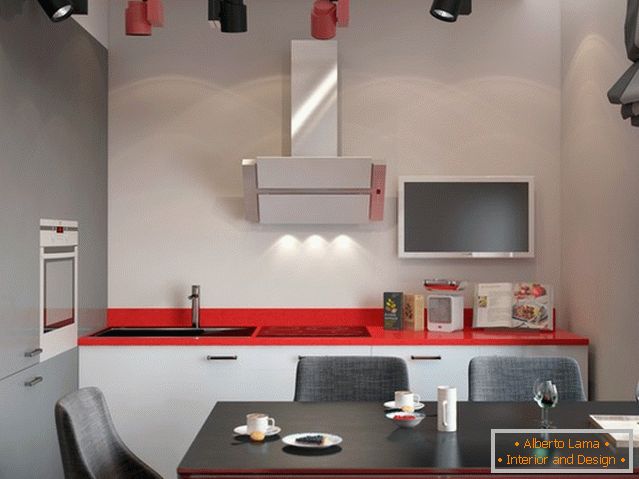 Modernes Design der kleinen Küche