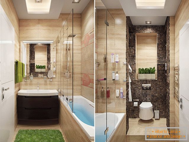Stilvolles Design eines kleinen Badezimmers