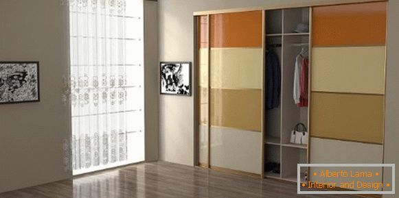 Einbauschrankfach - Fotodesign im Schlafzimmer mit Glas