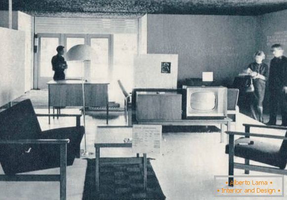 Stilvolle sowjetische Möbel für das Wohnzimmer der 50-60er Jahre