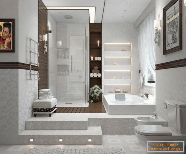 Funktionelles Design des Badezimmers