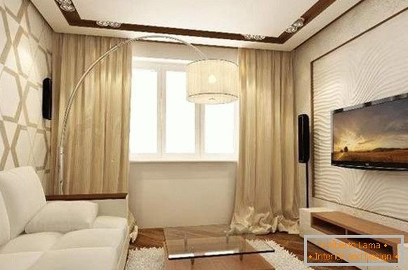 Interieur des Wohnzimmers in eleganten und luxuriösen Farben