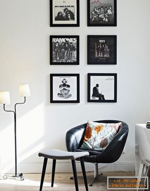 Schwarz-Weiß-Kontrast im Design des Wohnzimmers