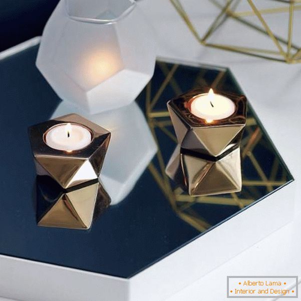 Kerzenständer in geometrischer Form