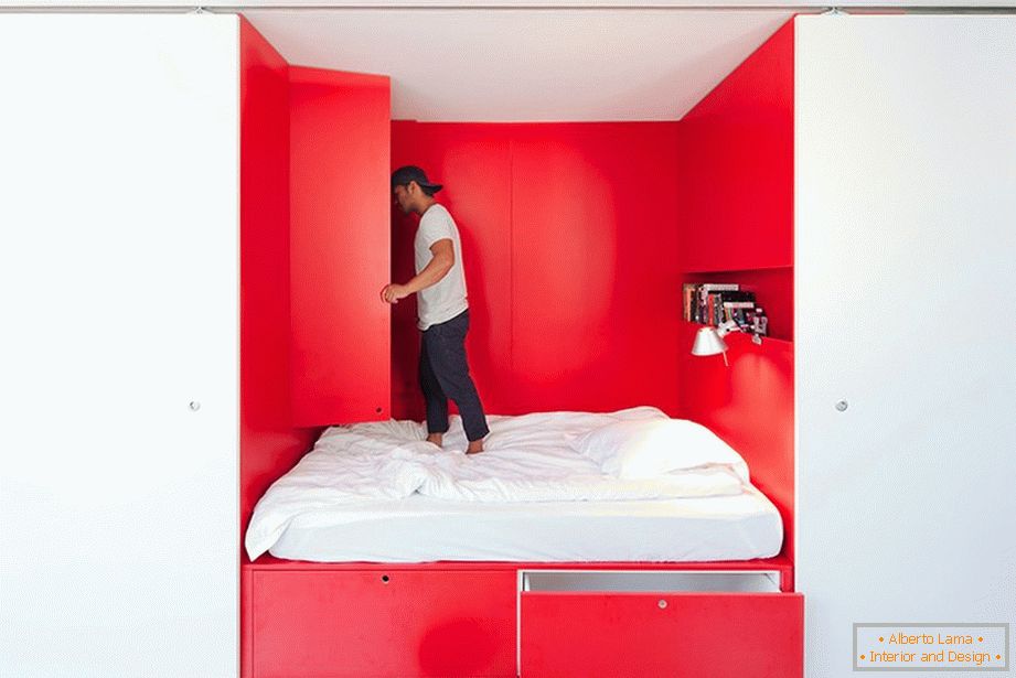 Einzigartiges Schlafzimmer für das Projekt des Autors