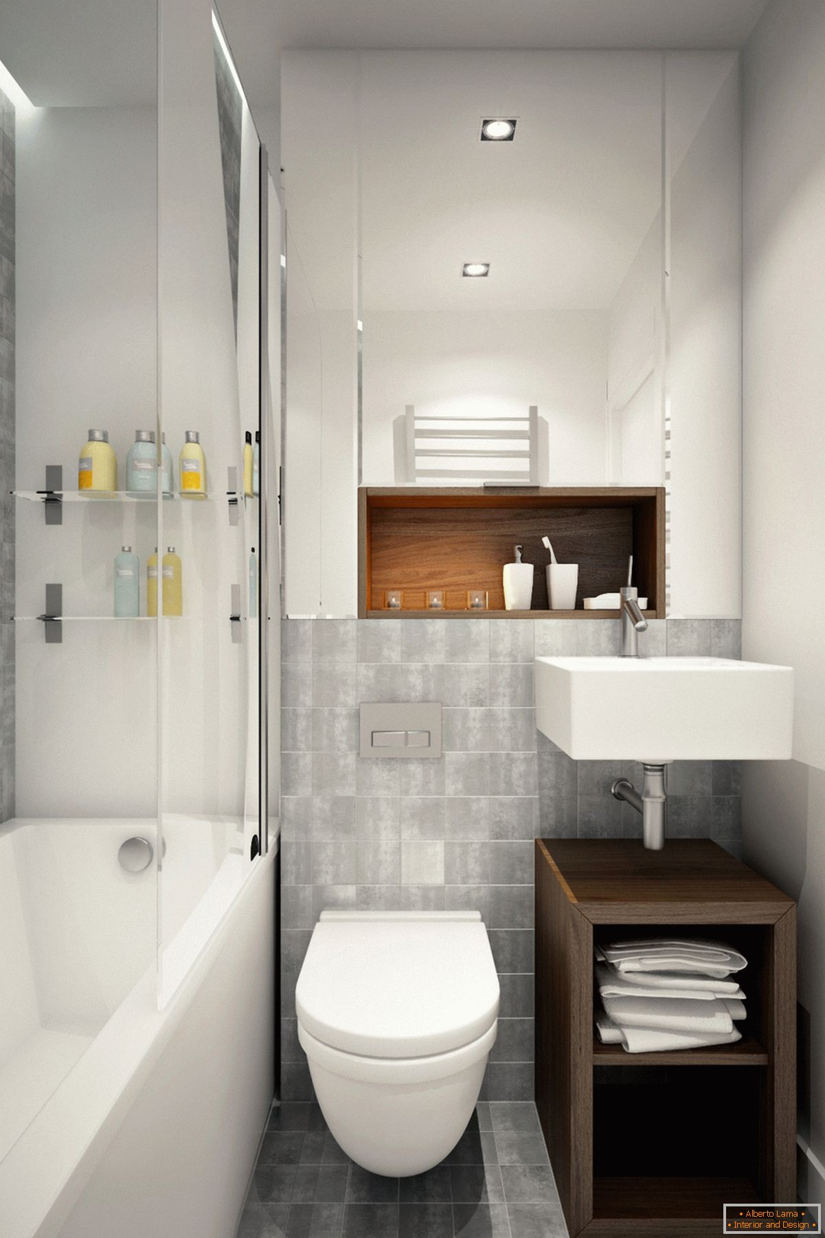 Badezimmerdesign in Weiß