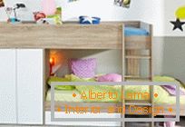 Designoptionen детской комнаты с двухъярусной кроватью