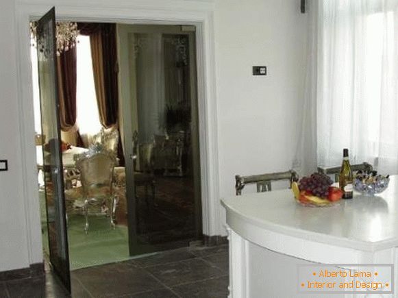 Glasdoppeltüren für Küche mit zwei Türen