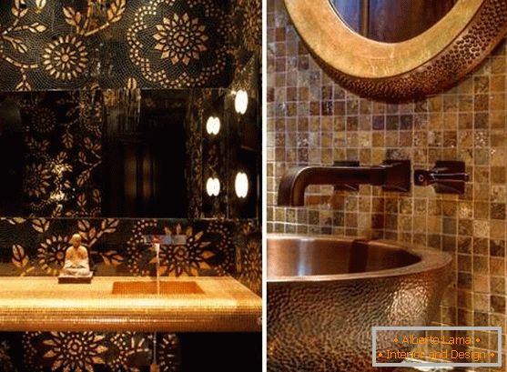 Glamouröse Badezimmer im asiatischen Stil