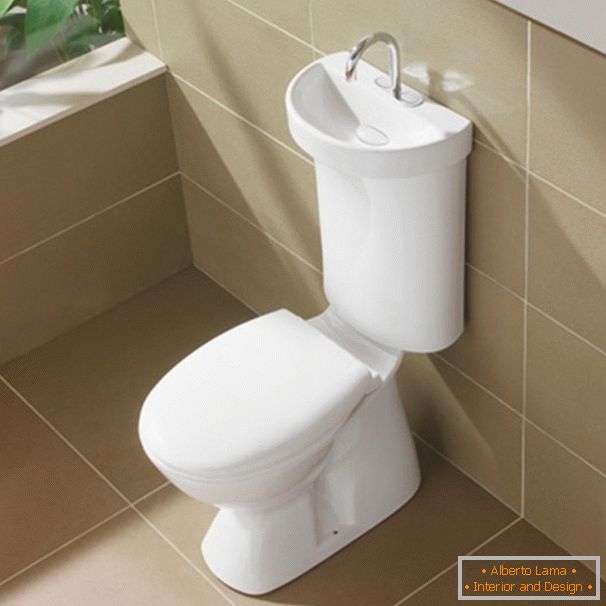 Toilette mit eingebauter Spüle