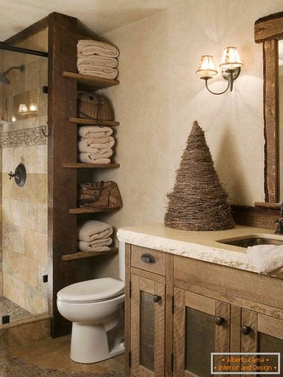 Badezimmer im rustikalen Stil