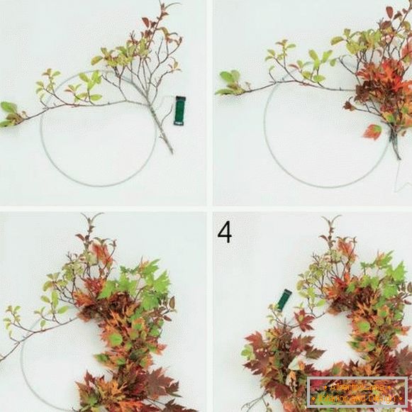 Herbstkranz mit eigenen Händen aus natürlichen Materialien - die besten Ideen