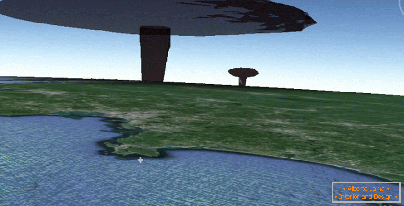 3D- Simulator der Folgen der Atombombenexplosion