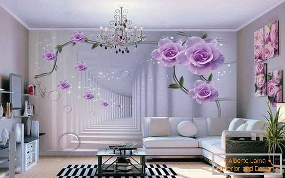 3D-Tapeten für Wände цветы, фото 45
