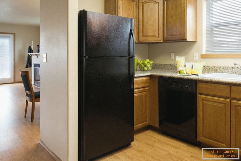 Kühlschrank im Inneren der Küche