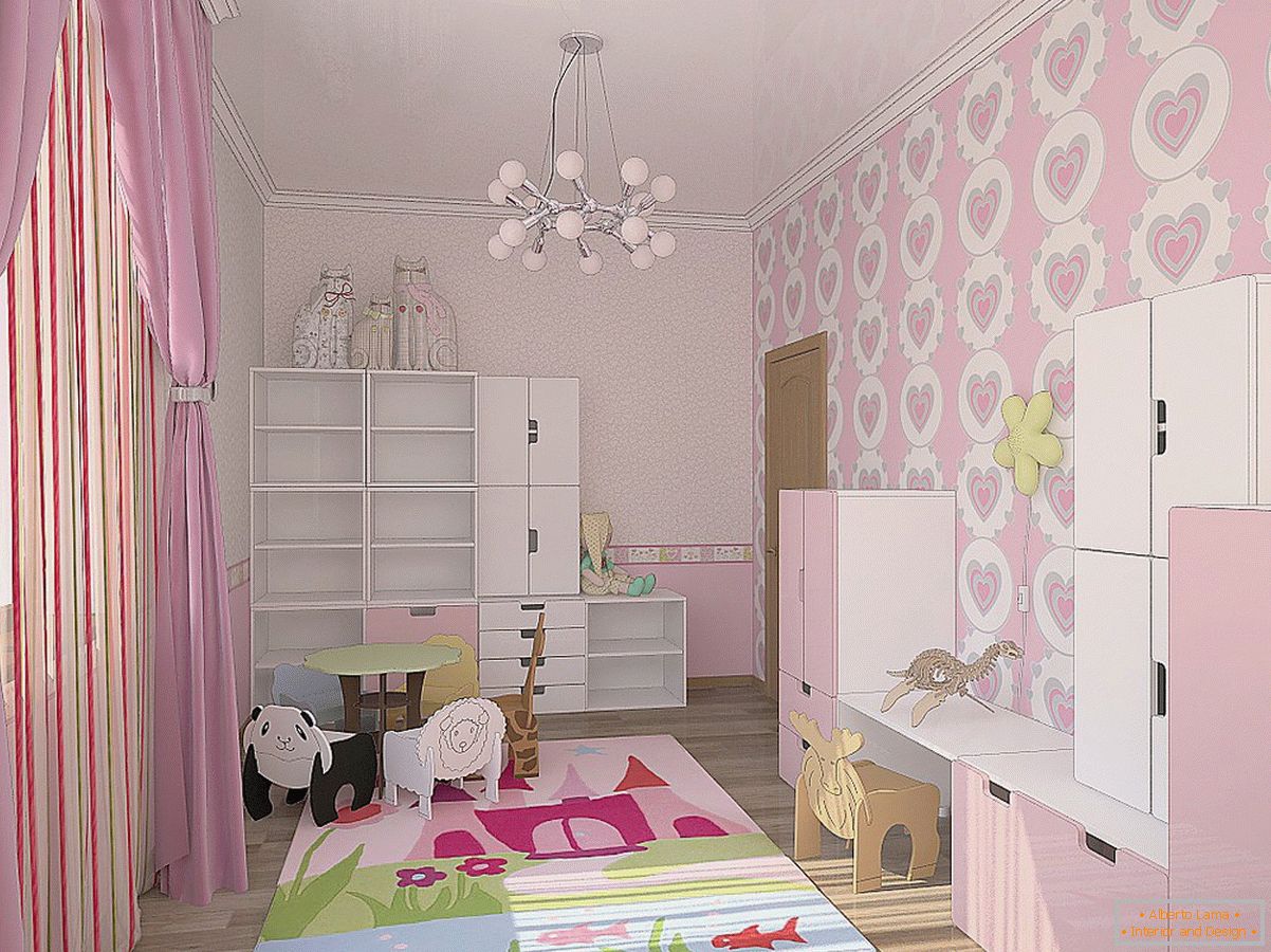 Sanfte Rosatöne im Design des Kinderzimmers für die kleine Prinzessin