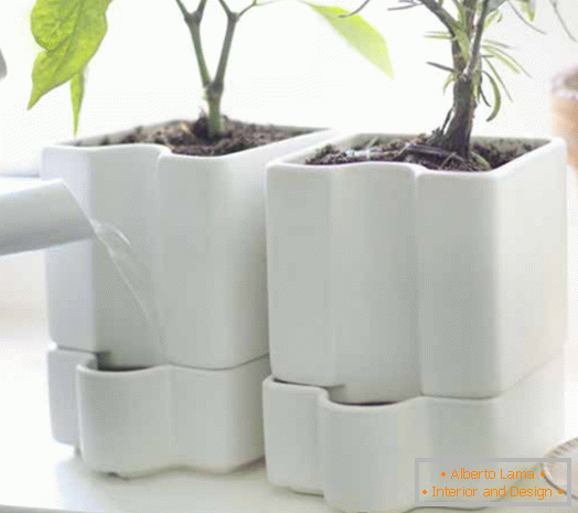 Topf für Pflanzen aus glasierter Keramik SOTCITRON